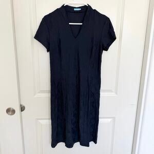 J. McLaughlin Ivana Bamboo Jacquard Printed Mini Dress Blue Small